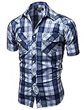 Western Casual Button Down Shirt White Turquoise Size XL
