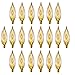 Globe Electric 25W Vintage Edison CA10 Flame Tip Incandescent Filament Light Bulb 20-Pack, E12 Base, 105 Lumens 84308