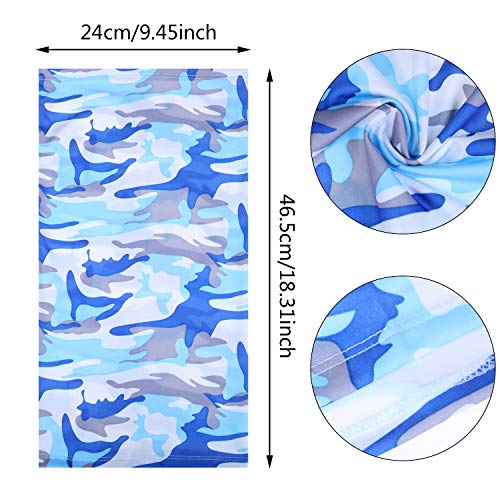 8 Pieces Summer UV Protection Face Mask Neck Gaiters Freezer Face Mask Bandana, 8 Colors (Color 1)