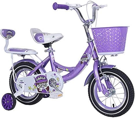 Amazon Co Jp Ysa キッズバイク子供用自転車 子供用自転車トレーニングホイール12 14 16 18インチの男の子と女の子 のサイクリング 2 9歳の子供向け紫 ピンク ホーム キッチン