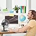 OPOLAR First Oscillating Mini Fan, AA Battery (not Included) Operated or USB Powered, Portable Table Fan, 3 Speeds, Adjustable Head, Enhanced Airflow and Low Noise, Personal Office Fan for Home-Black