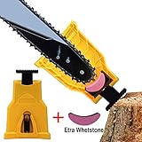 Diriway Portable Proprietary Chainsaw Saw Chain Sharpener Fast-Sharpening Stone Grinder Tools (Yellow)