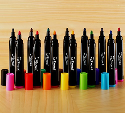 Dry Erase Markers Whiteboard Erasable Marker Pens Set - Eco Bulk Pen Pack with 13 Vivid, Fresh Colors - You Get FREE Gift (ebook)- For White Board Calendar Kids Office (Fine Tip New Edition)