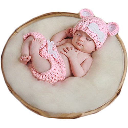 Baby Photography Props Boy Girl Photo Shoot Outfits Newborn Crochet Costume Infant Knitted Clothes Hat Shorts