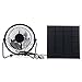 TOOGOO 4 Inch Cooling Ventilation Fan USB Solar Powered Panel Iron Fan For Home Office Outdoor Traveling Fishing
