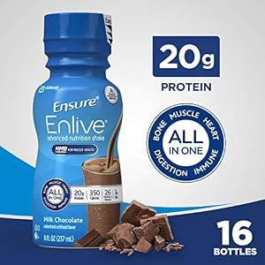 Image of Ensure Enlive Advanced Nutrition Shake with 20 grams of protein, Milk Chocolate, 8 fl oz, 16 count