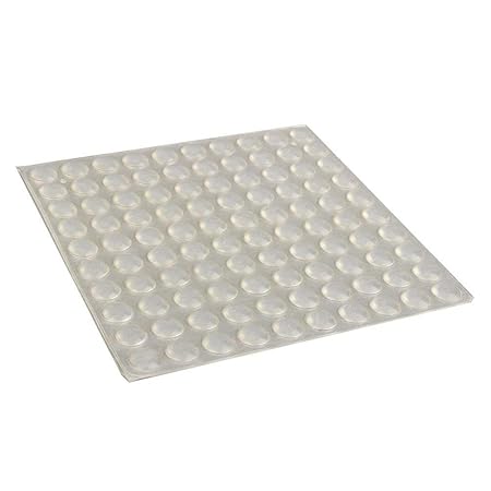 GOTOTOP 100Pcs Self-Adhesive Silicone Feet Semicircle Bumpers Door Furniture Pad 8x2.5mm