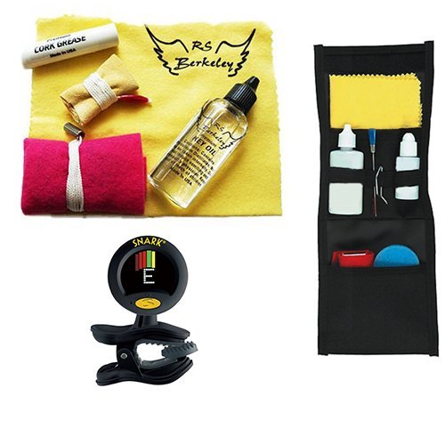 Band Camp Buddy for Bass Clarinet - with BONUS Snark Instrument Tuner - Essential Travel Cleaning Care & Maintenance Pack for Bass Clarinet Players