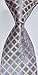 Geotae Zerun New Classic Striped Check Paisley JACQUARD WOVEN Silk Men's Tie Necktie (Check Blue/Gold)