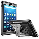 Fire HD 8 Case, [Heavy Duty] i-Blason Fire HD 8 2016 6th Generation Armorbox [Dual Layer] Hybrid Full-body Protective Kickstand Compatible Case with Front Cover and Build in Screen Protector (Black)