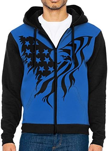 Patriotic American Bald Eagle Men's Drawstring Hoodie Zipper Raglan 3D Print Sweatshirt Jacket Pockets Pullove For Athletic Gym Sports Pullover Hoodie