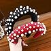 AWAYTR Velvet Padded Pearl Embellished Headband Large Padded Velvet Races Goth Wedding Headpiece for Women (Black+White)