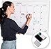 Large Dry Erase Laminated Wall Calendar 24” Inch by 36” Inch Size by Earlyadopters | Premium Huge Monthly Planner for Office - None Magnetic | Wall Calendar for Planning