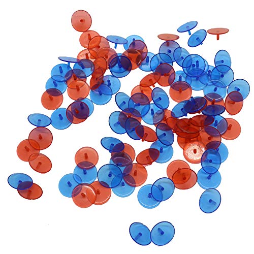 WEFOO 100 Pcs Plastic Transparent Golf Ball Position Marker Random Color Marker Mark
