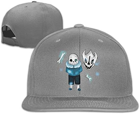 Adult Undertale Sans With Gaster Blaster Snapback Flat Caps One Size Ash
