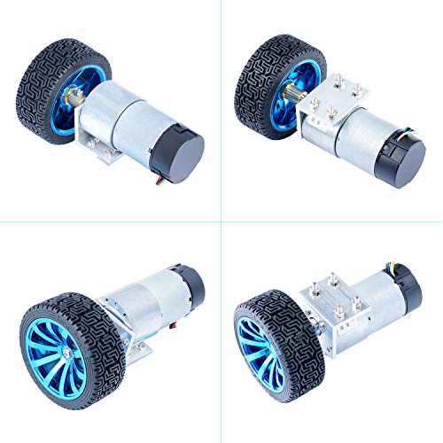 image for CQRobot DC 6V-20RPM/12V-40RPM w/Encoder Gear Motor with Metal Mounting