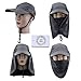 Fishing Hat 360°UV Protection Sun Hat, LC-dolida UPF 50+ Summer Men Women Sun Visor Cap Folding Removable Neck Face Mask Head Flap Cover for Hiking Gardening Beach Camping Boating Outdoor Activities