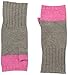 Phenix Cashmere Women's Cashmere Knit Fingerless Gloves, Dark Natural/Rouge, One Size
