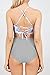 Cupshe Fashion Women's Floral Top Stripe Bottom Padding Bikini Set (M), Multicolor