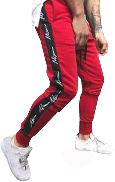 mens joggers stripe