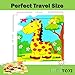 Set of 4: 9 Piece Wooden Zoo Animal Puzzles. Kids Colorful Educational Jigsaws include Giraffe, Elephant, Tiger and Panda. For toddlers and preschoolers over 3 years, by INTELLITOYZ