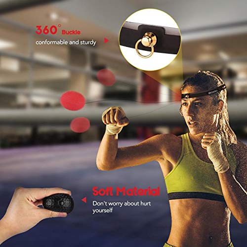 Boxing Reflex Ball Boxing Fight Ball Training Ball 3 Difficulty Levels Punching Reaction Ball with Headband,2 Hand Wraps,Strings,For Fitness Improving Speed Reaction and Hand Eye Coordination Training