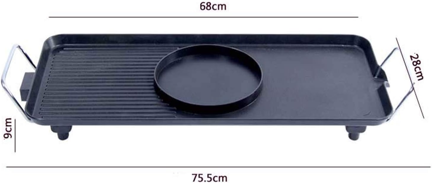 review 2100W Multifunction Electric grill ， Electric Grill Korean BBQ Grill Barbecue Machine Household，Smokeless Multi-Function Bakeware，Non-Stick Electric Griddle Pan，Adjustable Temperature 110V - 240V