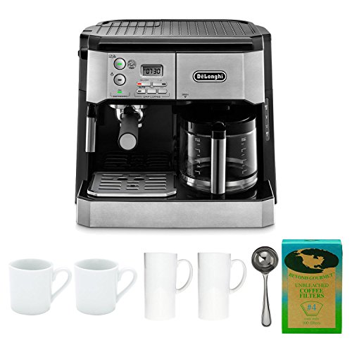 Click Here to See More Images DeLonghi BCO430 Combination Pump Espresso & 10-cup Coffee Machine with Coffee Maker Bundle