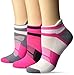 ASICS Women's Quick Lyte Cushion Single Tab Running Socks (3 Pack), Pink Glow, Medium
