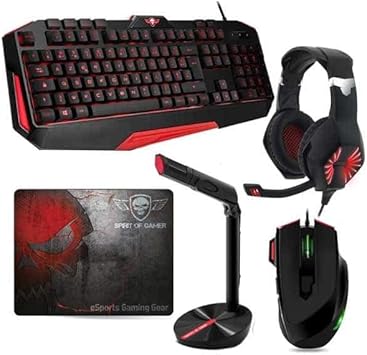 clavier souris avec casque