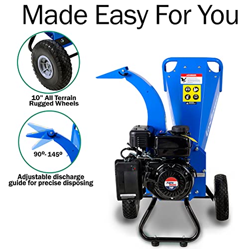 Landworks Mini Wood Chipper Shredder Mulcher Heavy Duty 7HP Compact