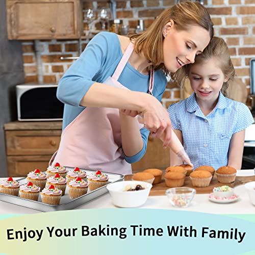 Zacfton Quarter Sheet Pan, Stainless Steel Baking Sheet Toaster Oven