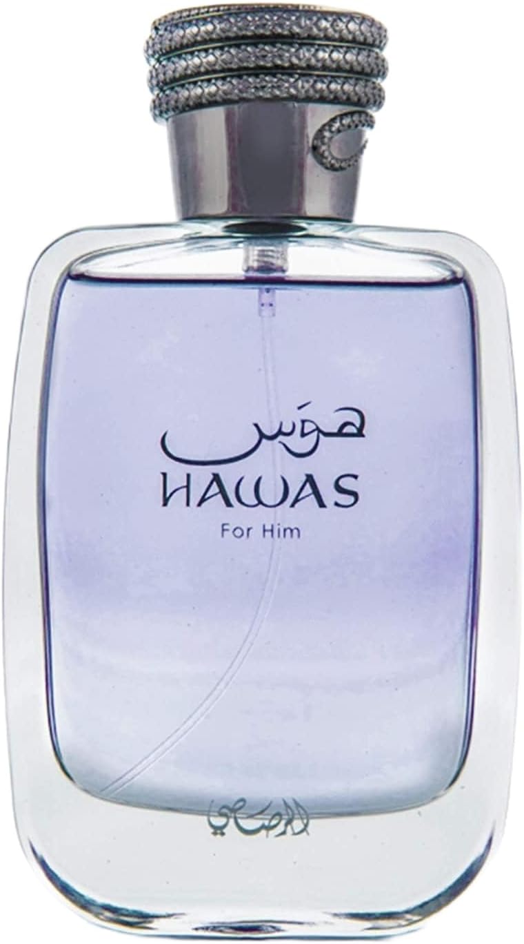 Rasasi Hawas for Men Eau de Parfum Spray 3.38 oz Aromatic Aquatic Fragrance