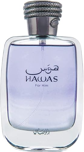 Rasasi Hawas For Men Eau De Parfum Spray 100ML (3.4 Oz) - Long Lasting Arabian Perfume, Premium Perfume Men, Ideal for Special Occasions & Daily Elegance, A Bold and Captivating Fragrance