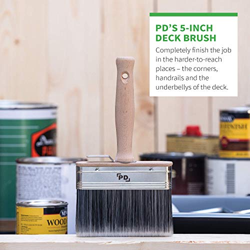 Precision Defined Deck Stain Brush 5Inch Deck Brush for Paints