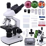 thumbnail image 2 of Lab Compound Trinocular Microscope 40X-5000X - LED, Two-Layer 3D Mechanical Stage, XSP-36TV 2 of 3