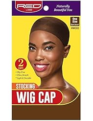 Red by Kiss Stocking Wig Cap 2pcs One Size, Dark Brown