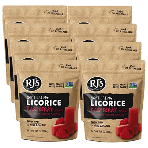 Soft Eating Raspberry Licorice (8Pack) RJ's Licorice (8) 7.05oz Bags
