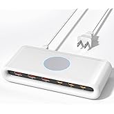 VPSUN 100W USB C Charging Station for Multiple Devices,6 Port USB C Charger Block Fast Charging Dock for iPhone/iPad/Samsung/Pixel/LG, No Wireless Charging