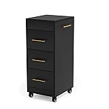 Wood Salon Trolley Cart with Wheels, Hair Cart