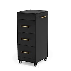 Wood Salon Trolley Cart with Wheels, Hair Cart