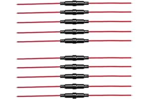 CHENGHONGXING Yoiilnz 14 AWG Inline Fuse Holder for 5x20mm(Pack of 10) and Fast Blow Glass Fuse 5A(Pack of 10) (5x20)