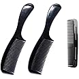Soft 'N Style (2 Pack) - 8 inch Styling Essentials Round Handle Comb included 5" Favorict Pocket Comb
