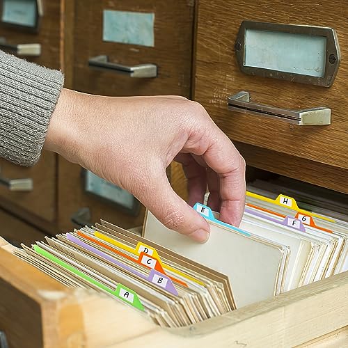 Koogel Index Card Holder 3x5, Index Card Organizer with 100 Ruled Index Cards and 10 Plastic Dividers Card File Box for Flash Cards Business Cards School Office Supplies