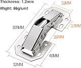 Qrity 2 Pack Concealed Cupboard Door Hinges 28mm Cup 90 Degree Soft Close view 4