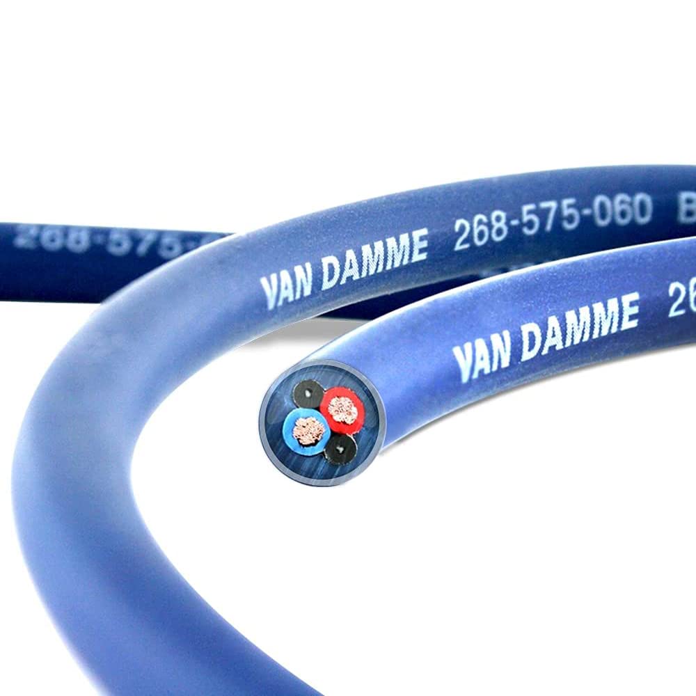 Van Damme Professional Blue Series Studio Grade 2 x 0.75 mm (2 core) Twin-Axial Speaker Cable 268-575-060 5 Metre / 5M