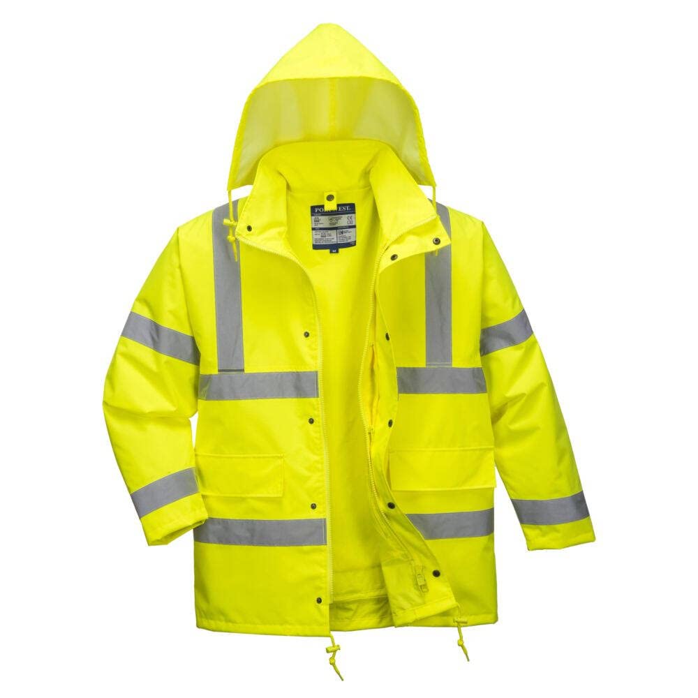 Portwest Hi-Vis 4-in-1 Traffic Jacket, Size: XXXL, Colour: Yellow, S468YERXXXL