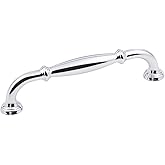 Jeffrey Alexander 658-128PC Tiffany 5-13/16" L Cabinet Pull - 128 mm Center-to-Center in Polished Chrome