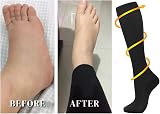 Losvcbcx 7 Pairs Compression Socks 15-20 mmHg Knee-High Men Women view 8