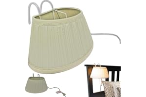 Evelots Bed Headboard Reading Lamp Book Light-Soft Fabric Shade-Easy ON/Off Pull Cord